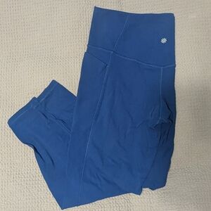 Athleta Deep Blue Salutation Leggings
